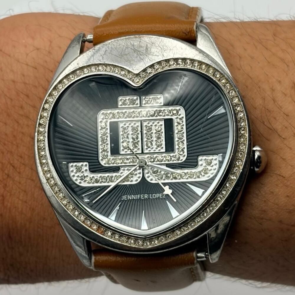 Silver & Brown Jennifer Lopez Men’s Watch